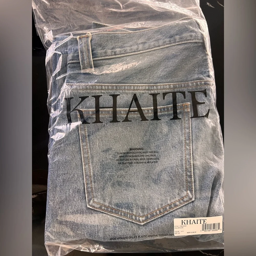 KHAITE Classic Blue Boot Cut Jeans - Picture 4 of 5